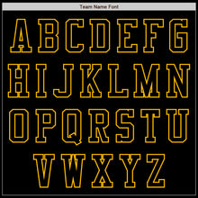 Load image into Gallery viewer, Custom Black Gold Bomber Varsity Letterman Zipper Jacket
