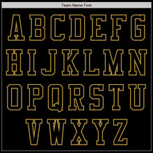 Load image into Gallery viewer, Custom Black Old Gold Bomber Varsity Letterman Zipper Jacket
