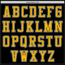Load image into Gallery viewer, Custom Black Gold-White Bomber Varsity Letterman Zipper Jacket
