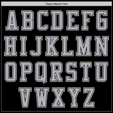 Load image into Gallery viewer, Custom Black Gray-White Bomber Varsity Letterman Zipper Jacket
