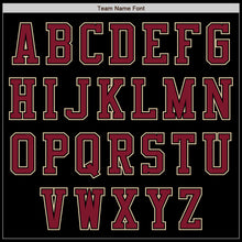Load image into Gallery viewer, Custom Black Crimson-City Cream Bomber Varsity Letterman Zipper Jacket
