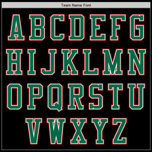Load image into Gallery viewer, Custom Black Kelly Green-Red Bomber Varsity Letterman Zipper Jacket
