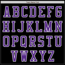 Load image into Gallery viewer, Custom Black Purple-White Bomber Varsity Letterman Zipper Jacket
