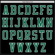 Load image into Gallery viewer, Custom Black Kelly Green-White Bomber Varsity Letterman Zipper Jacket
