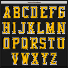 Load image into Gallery viewer, Custom Black Gold-White Bomber Varsity Letterman Two Tone Zipper Jacket
