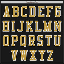 Load image into Gallery viewer, Custom Black Old Gold-White Bomber Varsity Letterman Two Tone Zipper Jacket
