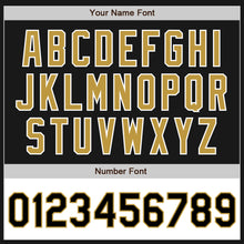 Load image into Gallery viewer, Custom Black Old Gold-White Bomber Varsity Letterman Two Tone Zipper Jacket
