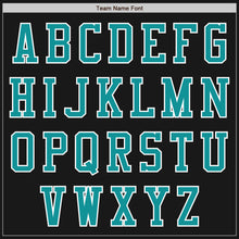 Load image into Gallery viewer, Custom Black Teal-White Bomber Varsity Letterman Two Tone Zipper Jacket
