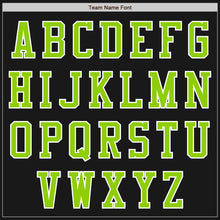 Load image into Gallery viewer, Custom Black Neon Green-White Bomber Varsity Letterman Two Tone Zipper Jacket
