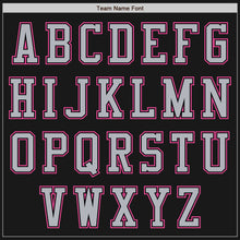 Load image into Gallery viewer, Custom Black Gray-Pink Bomber Varsity Letterman Two Tone Zipper Jacket
