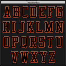 Load image into Gallery viewer, Custom Black Orange Bomber Varsity Letterman Two Tone Zipper Jacket
