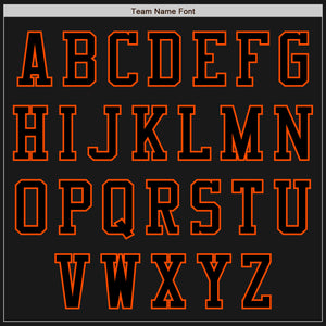 Custom Black Orange Bomber Varsity Letterman Two Tone Zipper Jacket