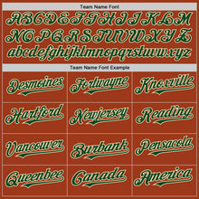 Load image into Gallery viewer, Custom Texas Orange Green-Cream Bomber Full-Snap Varsity Letterman Hoodie Jacket
