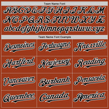 Load image into Gallery viewer, Custom Texas Orange Black-White Bomber Full-Snap Varsity Letterman Hoodie Jacket
