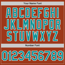 Load image into Gallery viewer, Custom Texas Orange Teal-White Bomber Full-Snap Varsity Letterman Two Tone Hoodie Jacket
