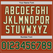 Load image into Gallery viewer, Custom Texas Orange Green-Cream Bomber Full-Snap Varsity Letterman Two Tone Hoodie Jacket
