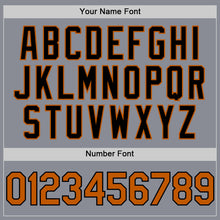 Load image into Gallery viewer, Custom Gray Texas Orange-Black Bomber Full-Snap Varsity Letterman Two Tone Hoodie Jacket
