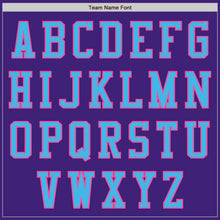 Load image into Gallery viewer, Custom Purple Sky Blue Pink-Black Bomber Varsity Letterman Zipper Jacket
