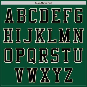 Custom Kelly Green Black-Cream Bomber Varsity Letterman Two Tone Zipper Jacket