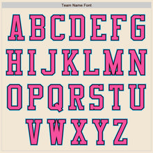Load image into Gallery viewer, Custom Cream Pink Black-Sky Blue Bomber Varsity Letterman Two Tone Zipper Jacket

