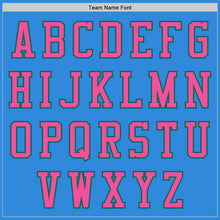 Load image into Gallery viewer, Custom Powder Blue Pink-Kelly Green Bomber Varsity Letterman Zipper Jacket
