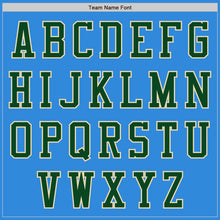 Load image into Gallery viewer, Custom Powder Blue Cream-Green Bomber Varsity Letterman Two Tone Zipper Jacket
