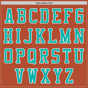 Custom Texas Orange Aqua-White Bomber Varsity Letterman Two Tone Zipper Jacket