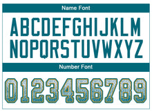 Load image into Gallery viewer, Custom White Teal-Old Gold Drift Fashion Football Jersey
