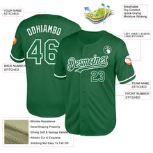 Load image into Gallery viewer, Custom Kelly Green White Mesh Authentic Throwback Baseball Jersey

