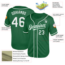 Load image into Gallery viewer, Custom Kelly Green White Mesh Authentic Throwback Baseball Jersey
