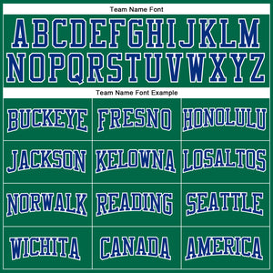 Custom Kelly Green Royal-White Authentic Football Jersey