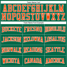Load image into Gallery viewer, Custom Kelly Green Orange-White Authentic Football Jersey
