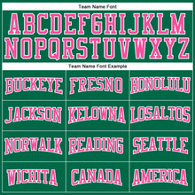 Load image into Gallery viewer, Custom Kelly Green Pink-White Authentic Football Jersey
