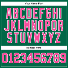 Load image into Gallery viewer, Custom Kelly Green Pink-White Authentic Football Jersey
