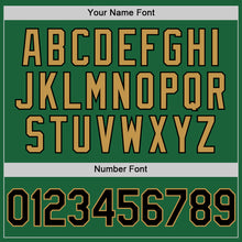Load image into Gallery viewer, Custom Kelly Green Black-Old Gold Authentic Throwback Baseball Jersey
