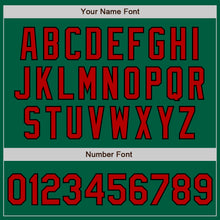Load image into Gallery viewer, Custom Kelly Green Red-Black Authentic Baseball Jersey
