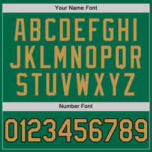 Load image into Gallery viewer, Custom Kelly Green Old Gold-Black Authentic Throwback Basketball Jersey
