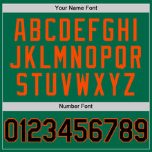 Load image into Gallery viewer, Custom Kelly Green Black-Orange Authentic Throwback Basketball Jersey
