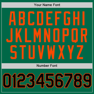 Custom Kelly Green Black-Orange Authentic Throwback Basketball Jersey