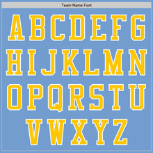 Load image into Gallery viewer, Custom Light Blue Yellow-White Authentic Baseball Jersey
