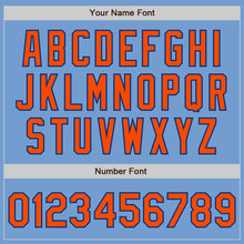 Load image into Gallery viewer, Custom Light Blue Orange-Royal Authentic Baseball Jersey

