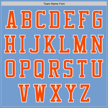 Load image into Gallery viewer, Custom Light Blue Orange-White Authentic Baseball Jersey

