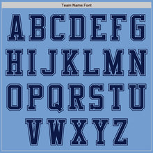 Load image into Gallery viewer, Custom Light Blue Navy Authentic Baseball Jersey
