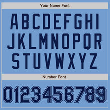 Load image into Gallery viewer, Custom Light Blue Navy Authentic Baseball Jersey
