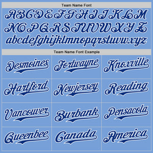 Custom Light Blue Red White-Royal Authentic Baseball Jersey