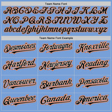 Load image into Gallery viewer, Custom Light Blue Black White-Orange Authentic Baseball Jersey
