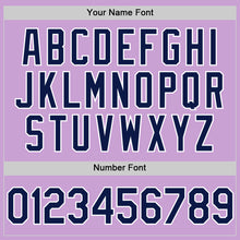 Load image into Gallery viewer, Custom Light Purple Navy-White Authentic Baseball Jersey
