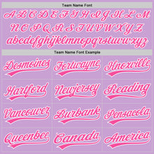 Load image into Gallery viewer, Custom Light Purple Pink-White Authentic Baseball Jersey
