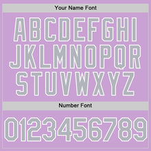 Load image into Gallery viewer, Custom Light Purple Gray-White Authentic Baseball Jersey
