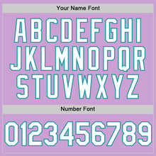 Load image into Gallery viewer, Custom Light Purple White-Teal Authentic Baseball Jersey
